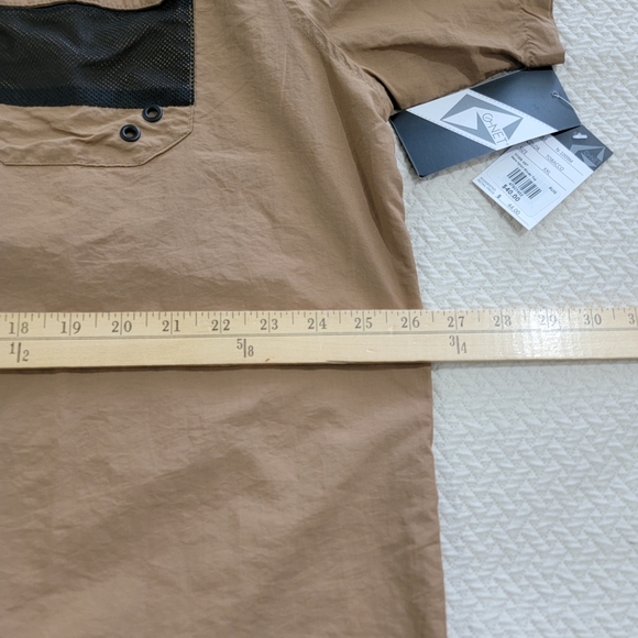 G-Net Short Sleeve Snap Button Shirt Black Mesh Pocket Mens Size XXL Performance - Picture 12 of 16